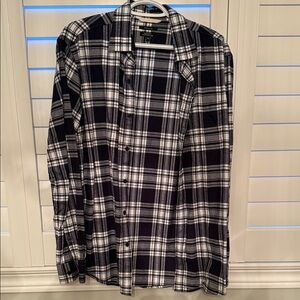H&M Men's Dark Plaid Shirt Jacket